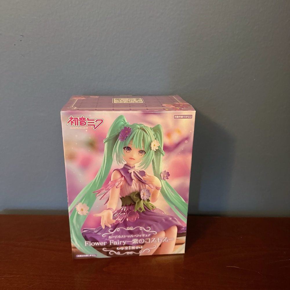 Vocaloid Hatsune Miku Purple Cosmos ver Flower Fairy Noodle Stopper Figure